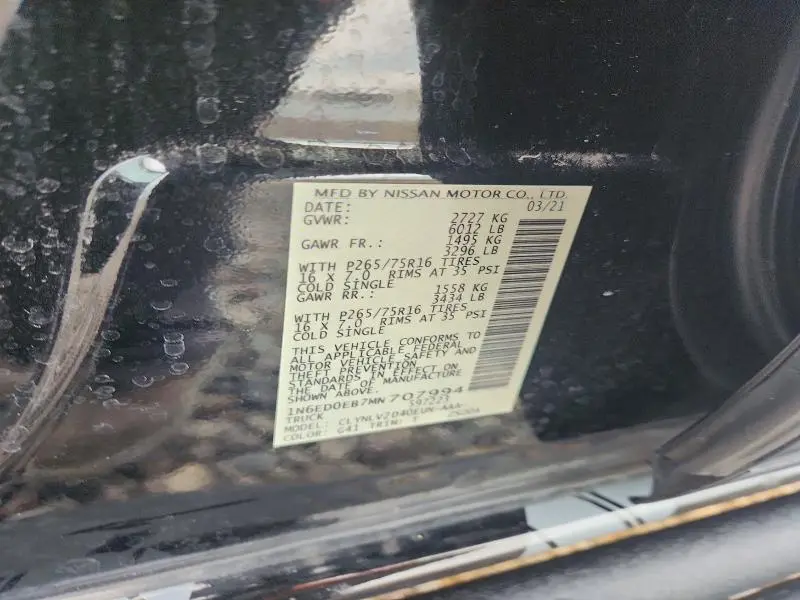 2021 NISSAN FRONTIER PRO-4X  