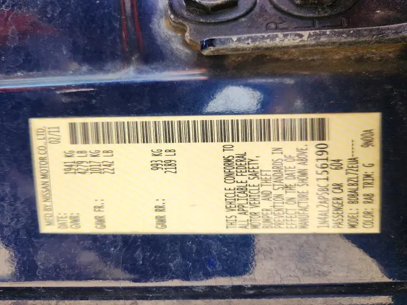 2011 NISSAN ALTIMA 2.5  