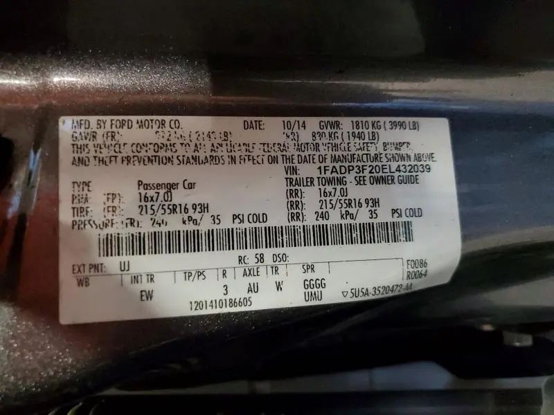 2014 FORD FOCUS SE  