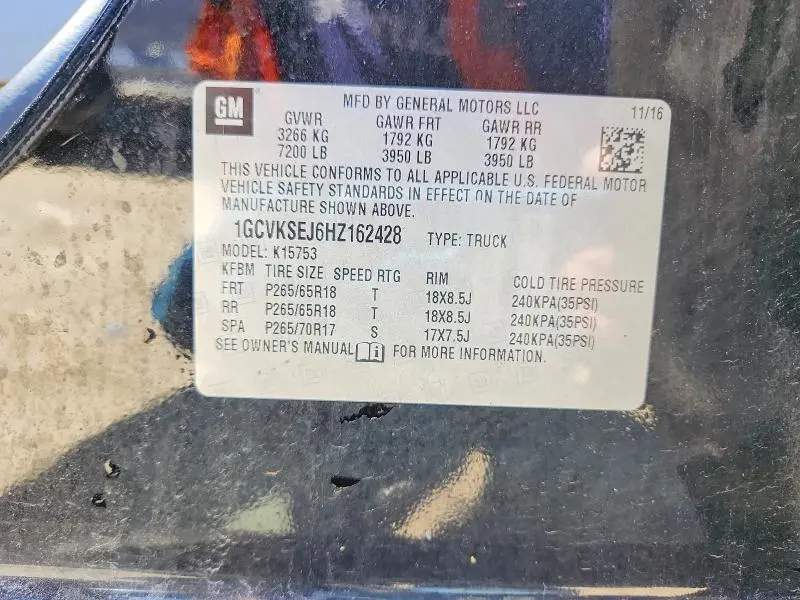 2017 CHEVROLET SILVERADO K1500 LTZ  