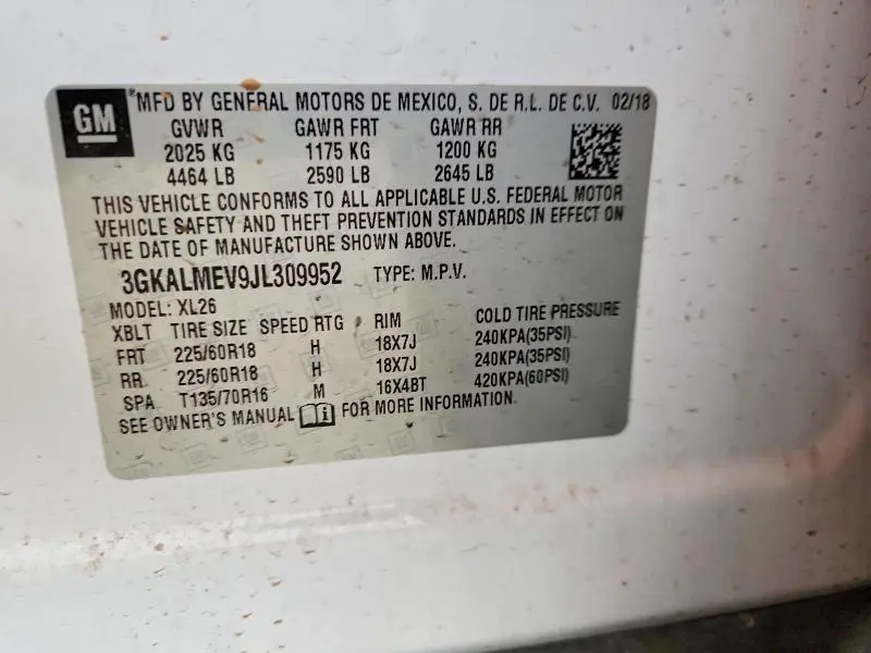 2018 GMC TERRAIN SLE  