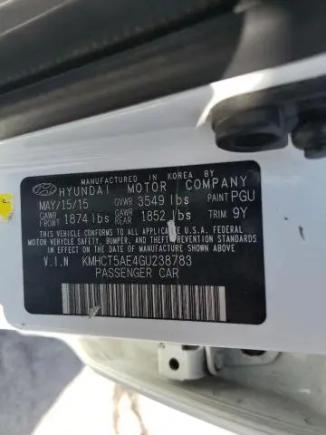 2016 HYUNDAI ACCENT SE