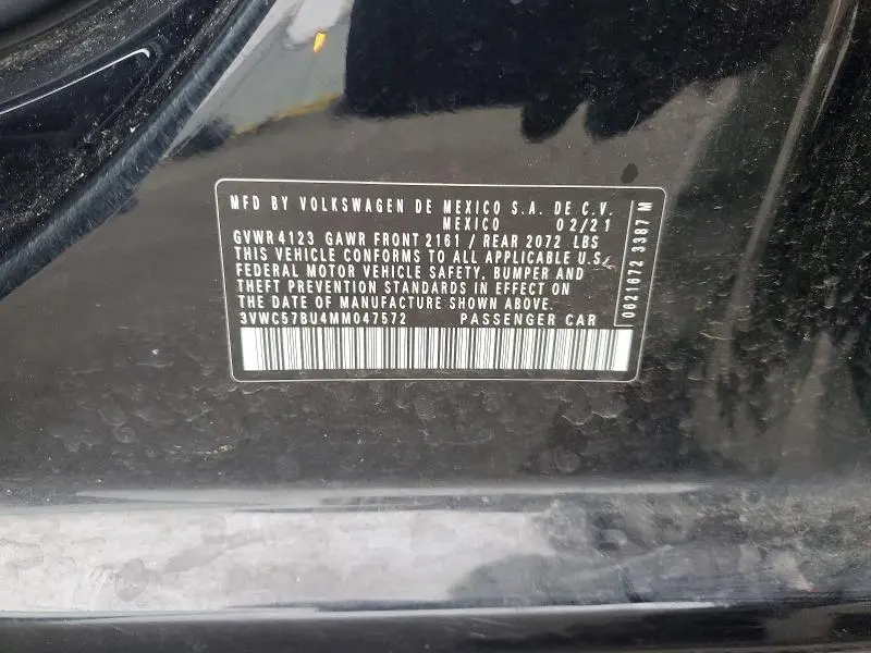 2021 VOLKSWAGEN JETTA S  