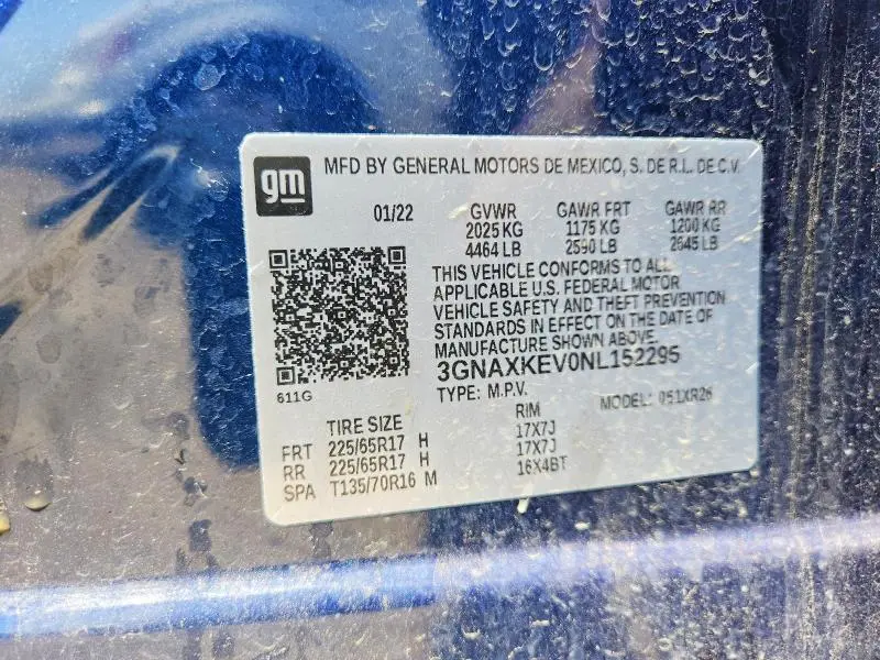 2022 CHEVROLET EQUINOX LT  