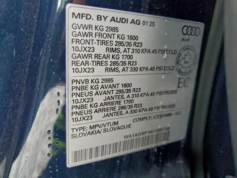 2025 AUDI SQ8 PREMIUM PLUS  