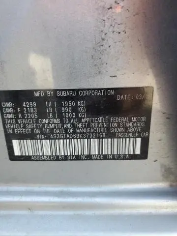 2019 SUBARU IMPREZA PREMIUM  