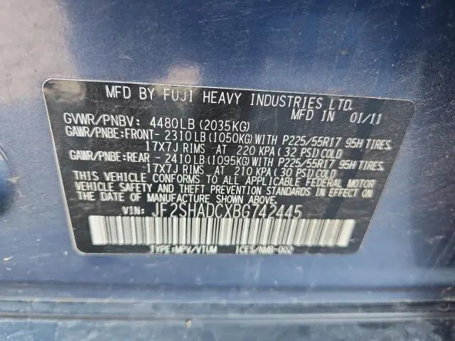 2011 SUBARU FORESTER 2.5X PREMIUM  