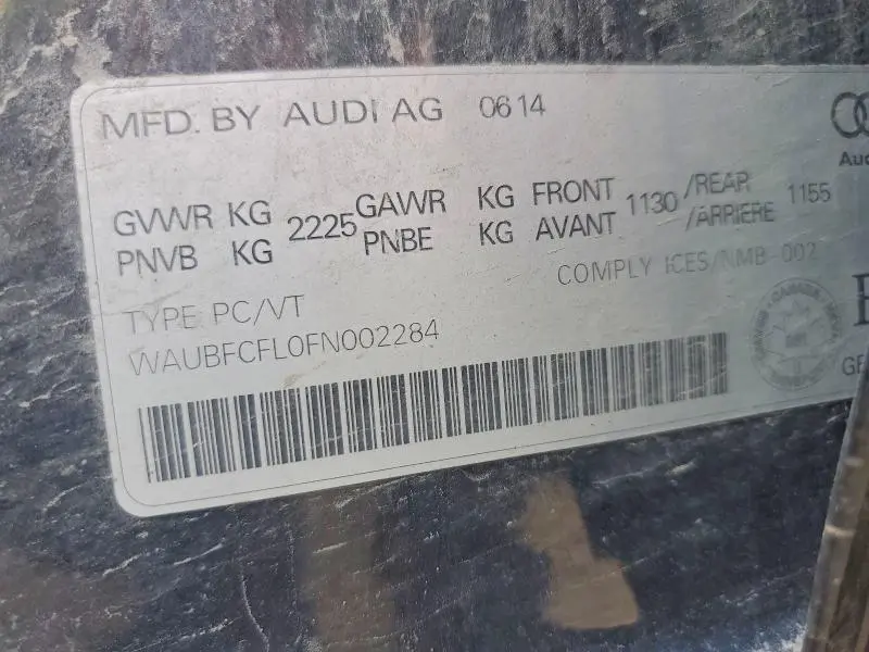 2015 AUDI A4 PREMIUM  
