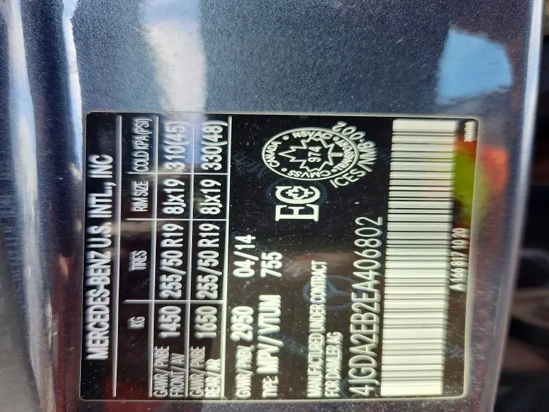 2014 MERCEDES-BENZ ML 350 BLUETEC  