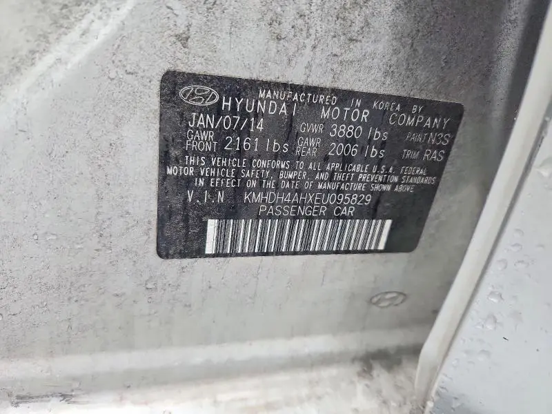 2014 HYUNDAI ELANTRA SPORT  