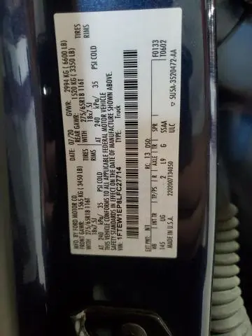 2020 FORD F150 SUPERCREW  