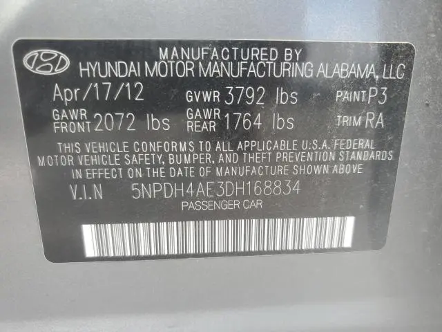 2013 HYUNDAI ELANTRA GLS  