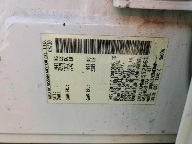 2010 NISSAN ALTIMA BASE  