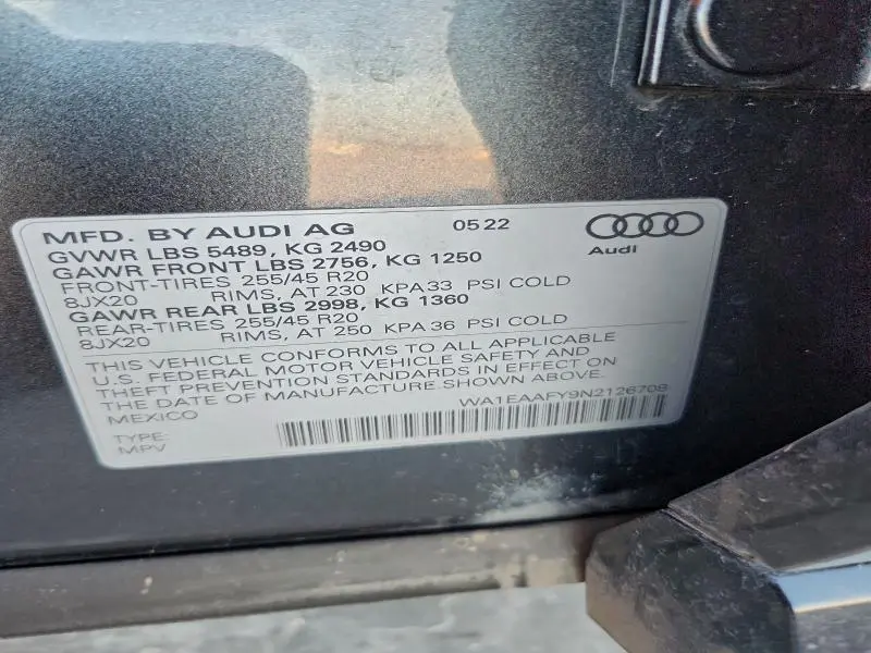 2022 AUDI Q5 PREMIUM PLUS 45  