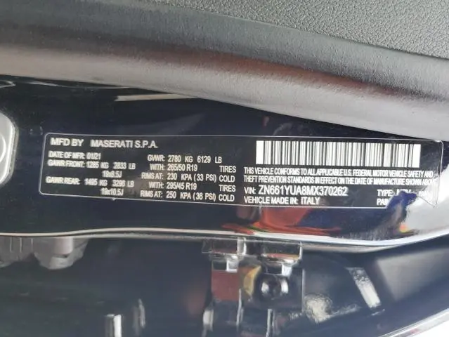 2021 MASERATI LEVANTE S  
