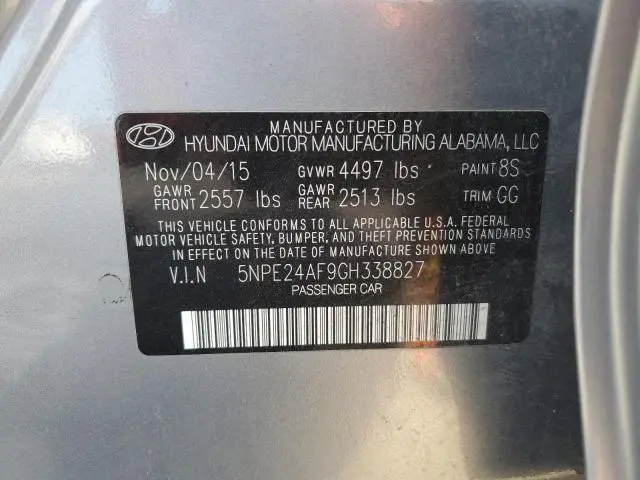 2016 HYUNDAI SONATA SE  