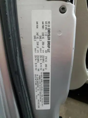 2012 CHRYSLER TOWN & COUNTRY TOURING  