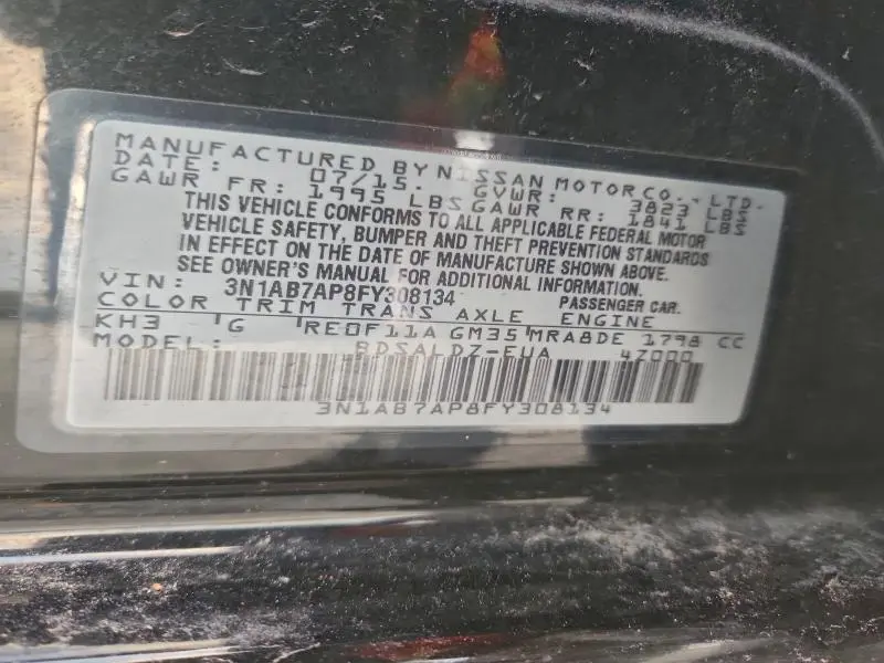 2015 NISSAN SENTRA S  