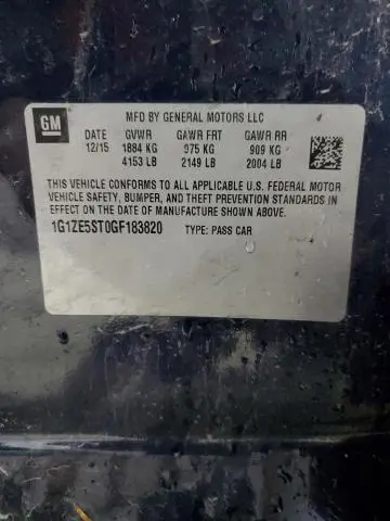 2016 CHEVROLET MALIBU LT  