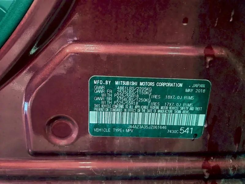 2018 MITSUBISHI OUTLANDER SE  