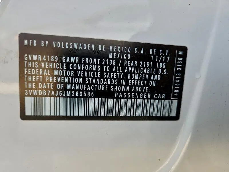 2018 VOLKSWAGEN JETTA SE  