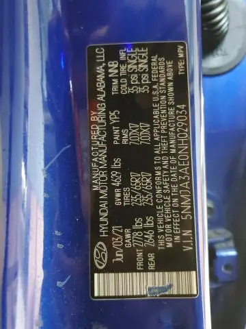 2022 HYUNDAI TUCSON SE  