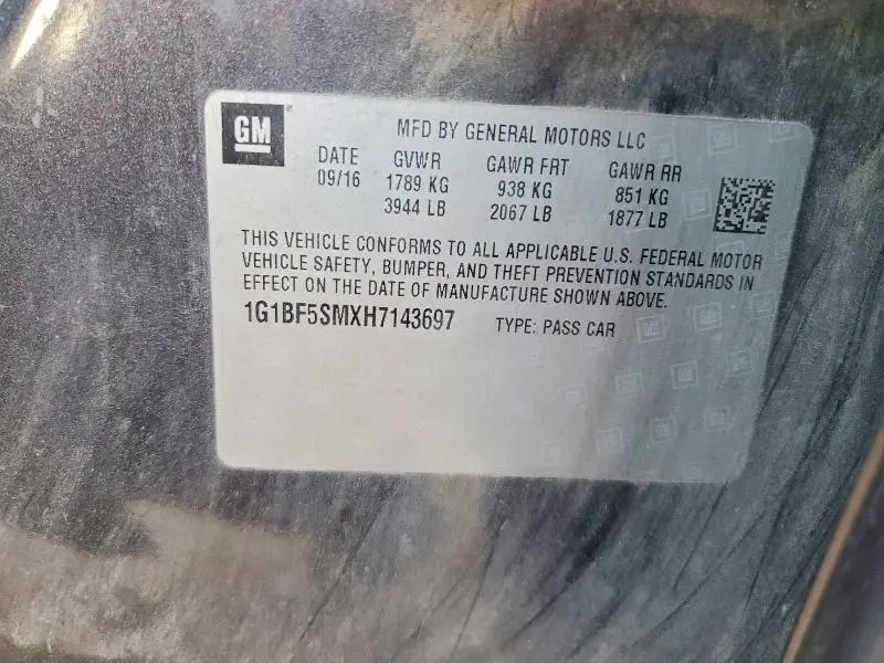 2017 CHEVROLET CRUZE PREMIER  