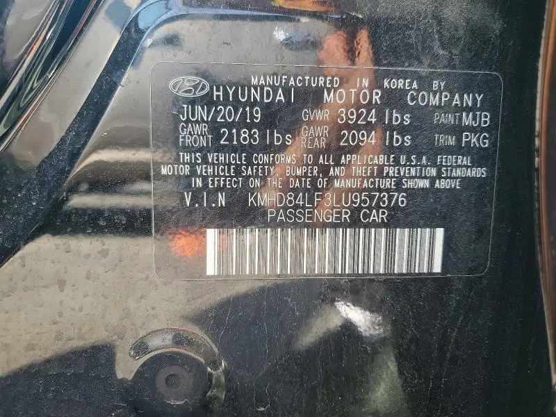 2020 HYUNDAI ELANTRA VALUE EDITION  