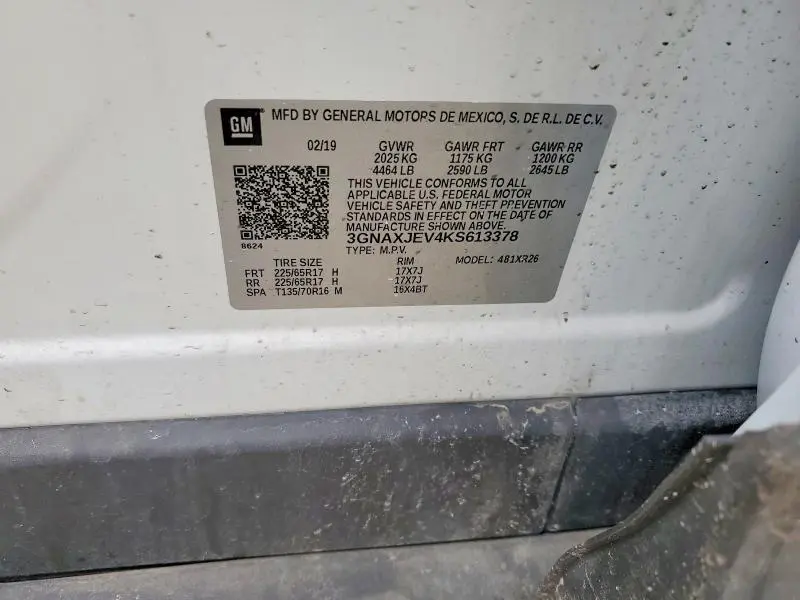 2019 CHEVROLET EQUINOX LT  