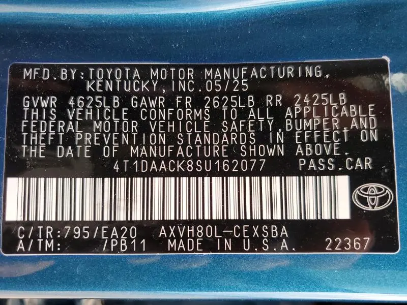 2025 TOYOTA CAMRY SE  