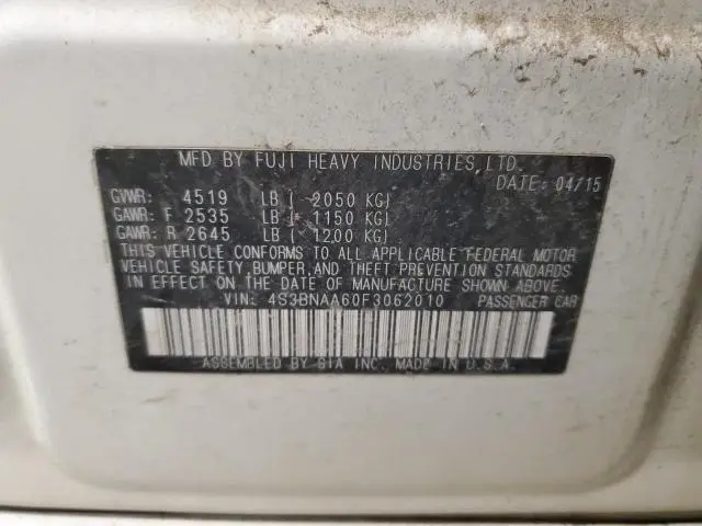 2015 SUBARU LEGACY 2.5I  