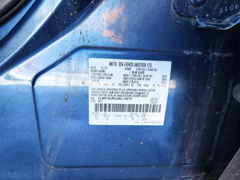 2018 LINCOLN MKX PREMIERE  