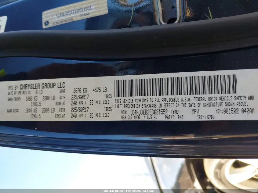 2014 JEEP COMPASS LATITUDE