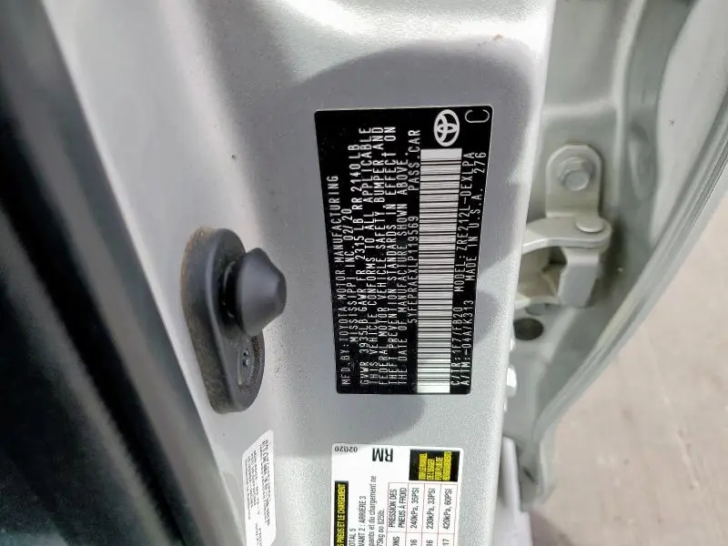 2020 TOYOTA COROLLA LE  