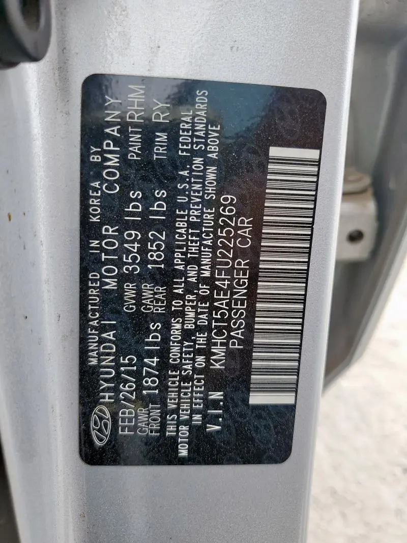 2015 HYUNDAI ACCENT GS  