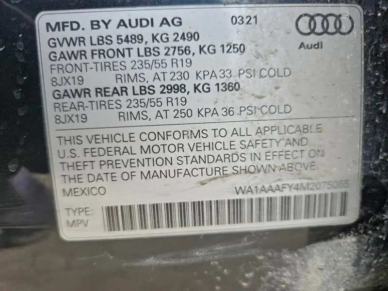 2021 AUDI Q5 PREMIUM  