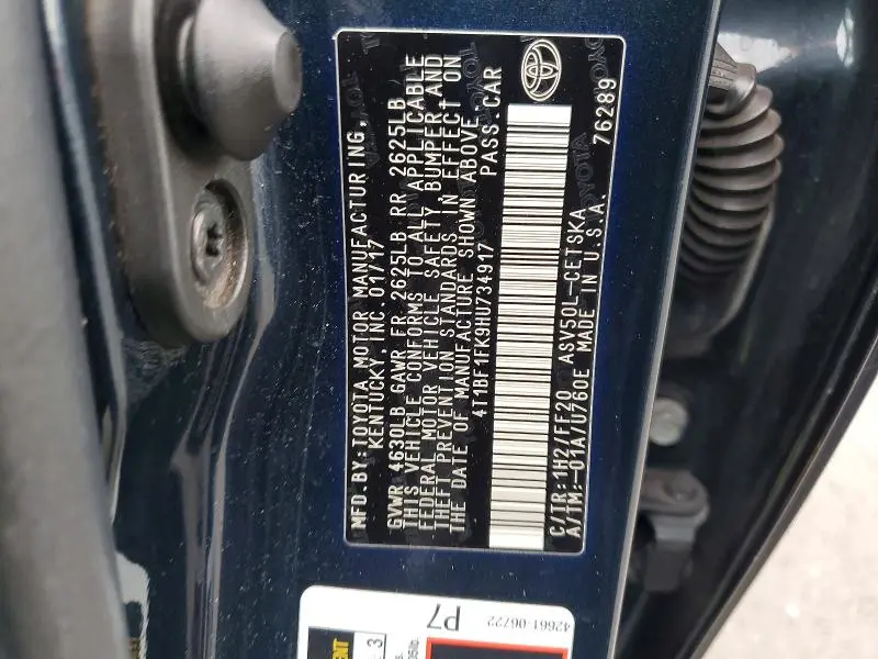 2017 TOYOTA CAMRY LE  