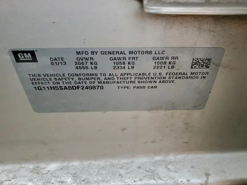 2013 CHEVROLET MALIBU LTZ  