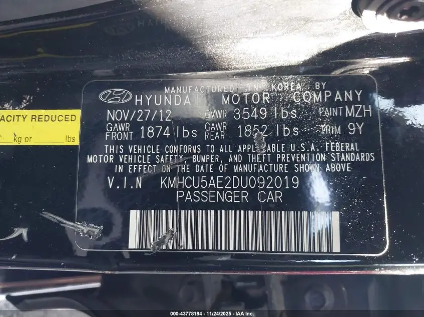 2013 HYUNDAI ACCENT SE