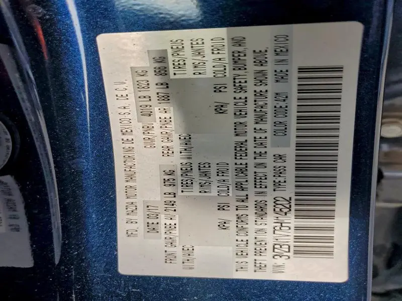 2017 MAZDA 3 TOURING  