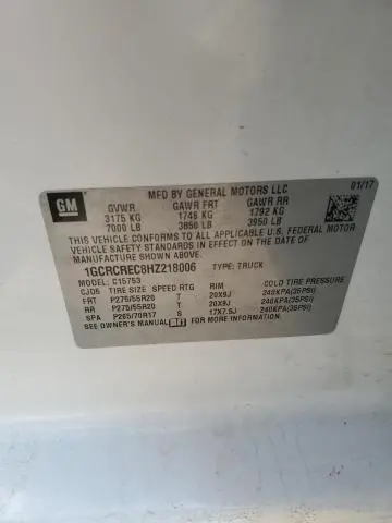 2017 CHEVROLET SILVERADO C1500 LT  