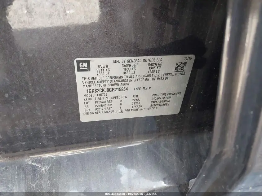 2016 GMC YUKON DENALI