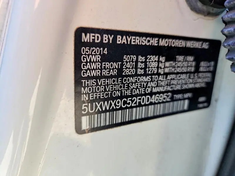 2015 BMW X3 XDRIVE28I  