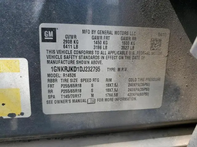 2013 CHEVROLET TRAVERSE LT  