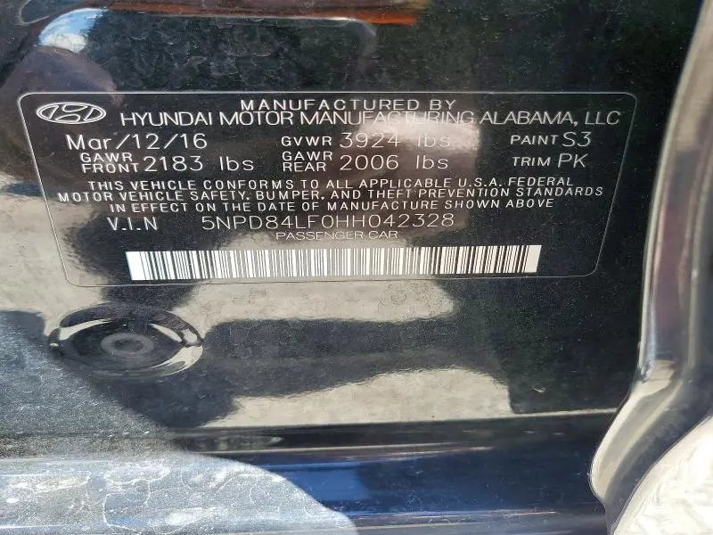 2017 HYUNDAI ELANTRA SE  