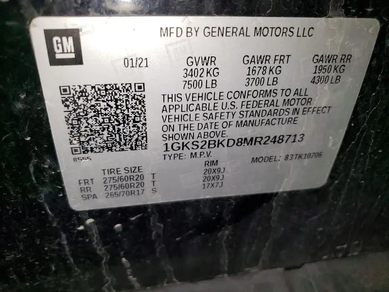 2021 GMC YUKON SLT  