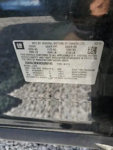 2012 GMC TERRAIN SLE  