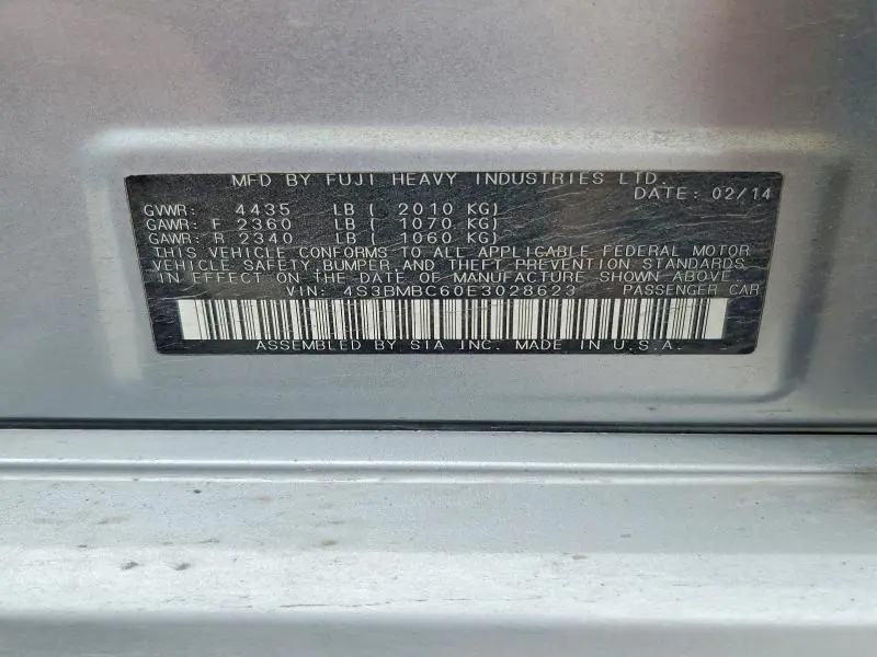 2014 SUBARU LEGACY 2.5I PREMIUM  