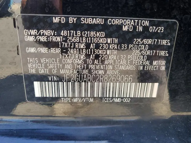 2024 SUBARU CROSSTREK   