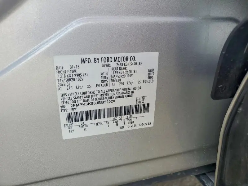 2018 FORD EDGE TITANIUM  